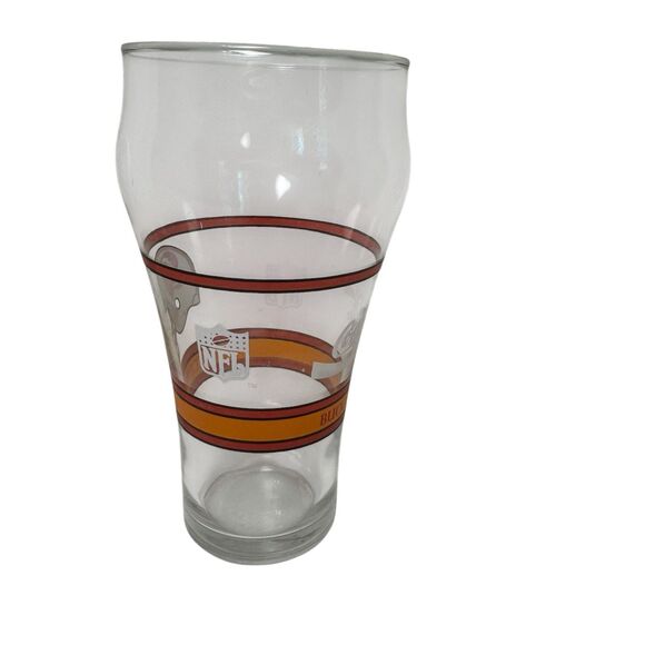 Vintage Tampa Bay Buccaneer's Drinking Coke Glass Coca Cola NFL Logo 12oz 6" - Picture 3 of 10